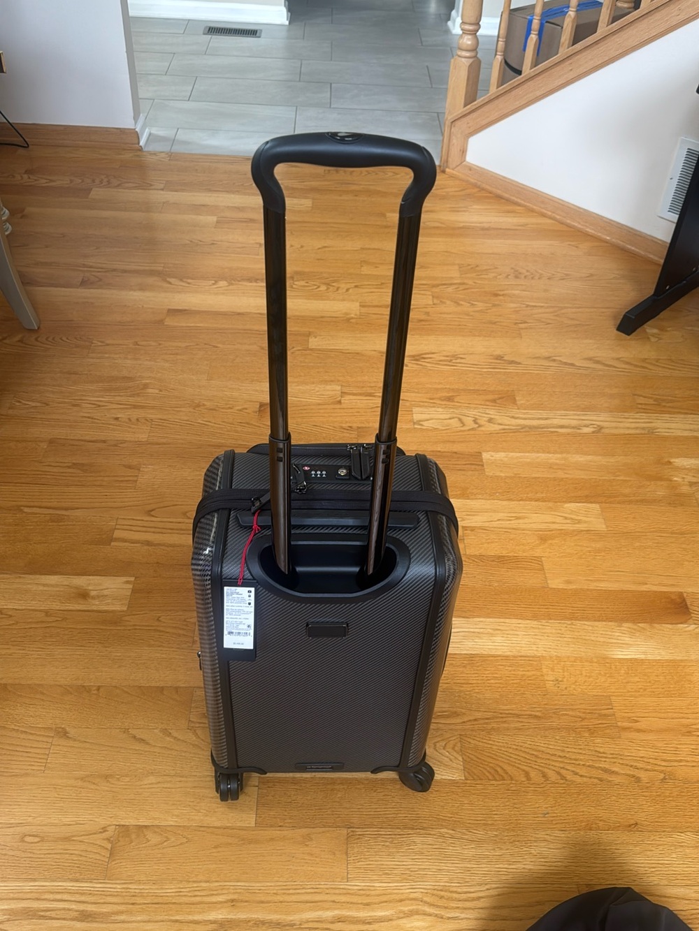 Tumi Black Carbon-Texture Carry-On Spinner - Picture 7 of 9